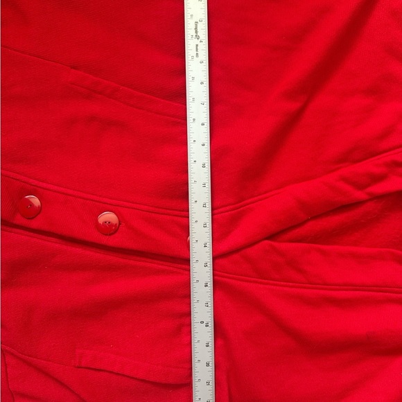 Cozy Red Button-Up Cardigan - Picture 4 of 7